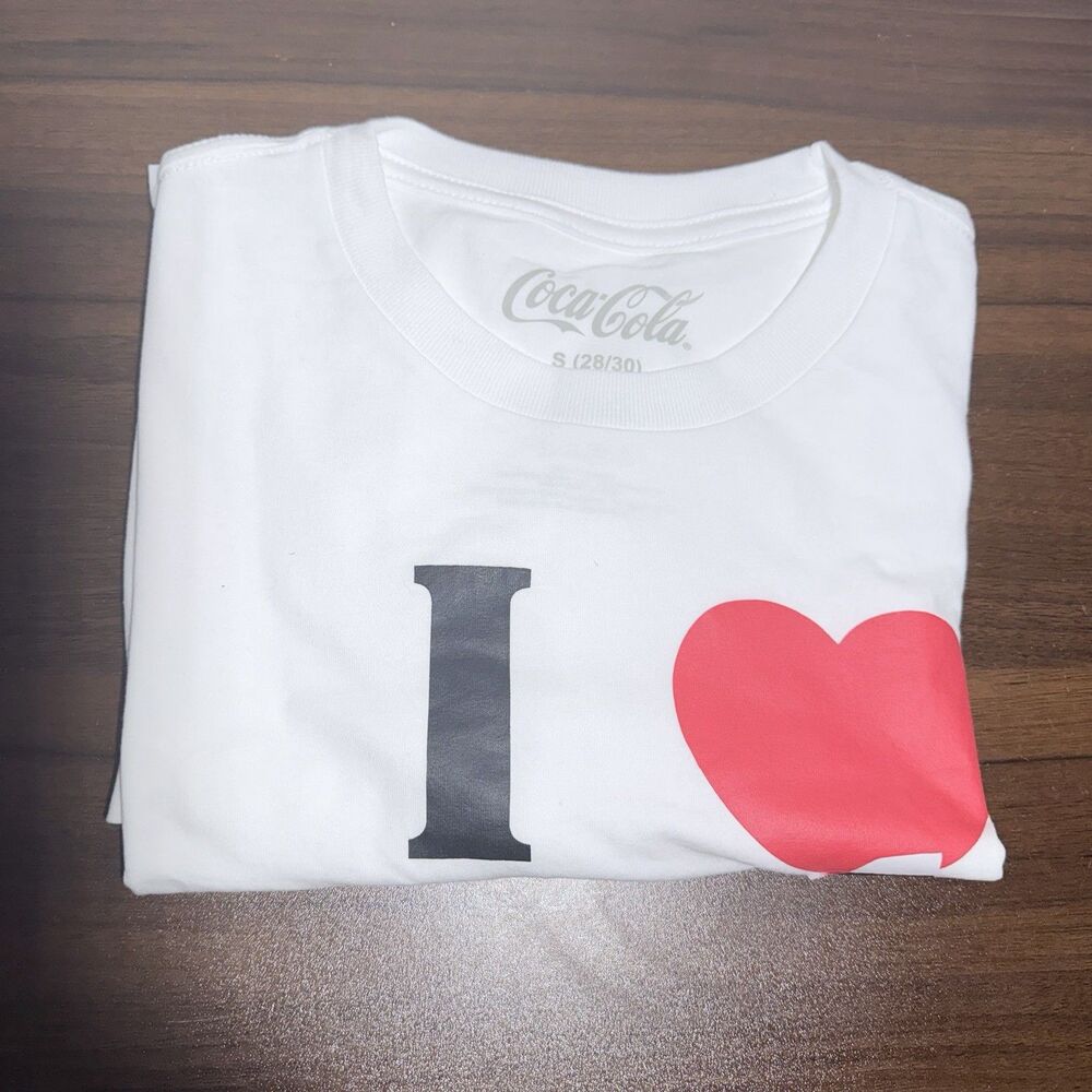 NWT I Love Diet Coke Coca Cola White Graphic T Shirt Short Sleeve Size Small